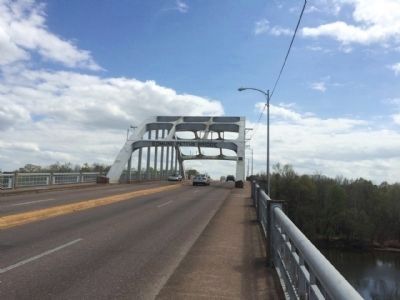 Edmund Pettus Bridge across Alabama River.. Click for full size. Edmund Pettus Bridge across Alabama River. image. Click for full size.