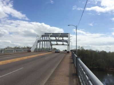 Edmund Pettus Bridge across Alabama River. image. Click for full size.