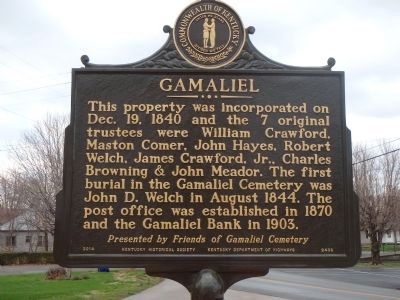 GAMALIEL Marker - back image. Click for full size.