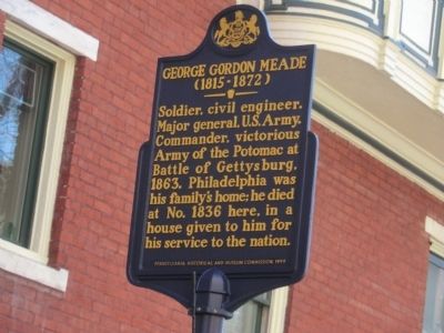 George Gordon Meade Marker. Click for full size. George Gordon Meade Marker image. Click for full size.