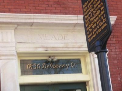 Close up of the address on the front door-George Gordon Meade image. Click for full size.