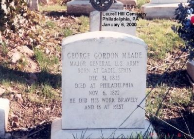 George Gordon Meade grave marker. Click for full size. George Gordon Meade grave marker image. Click for full size.