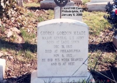 George Gordon Meade grave marker image. Click for full size.