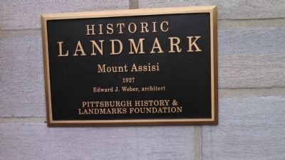 Mount Assisi Marker. Click for full size. Mount Assisi Marker image. Click for full size.