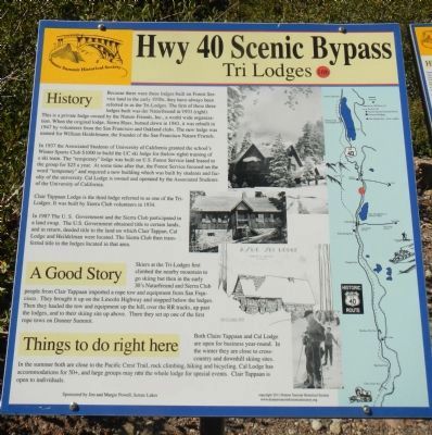 Tri Lodges Marker. Click for full size. Tri Lodges Marker image. Click for full size.