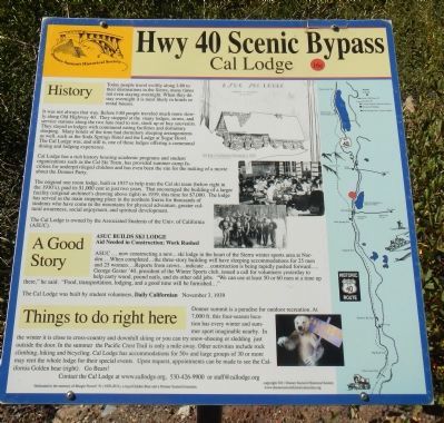 Cal Lodge Marker. Click for full size. Cal Lodge Marker image. Click for full size.