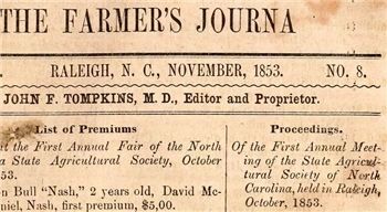 Excerpt of Farmer's Journal 1853 image. Click for full size.