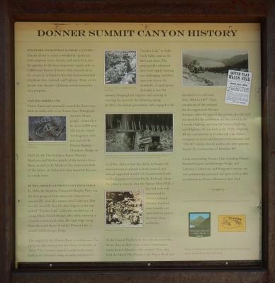 Donner Summit Canyon History Marker image. Click for full size.