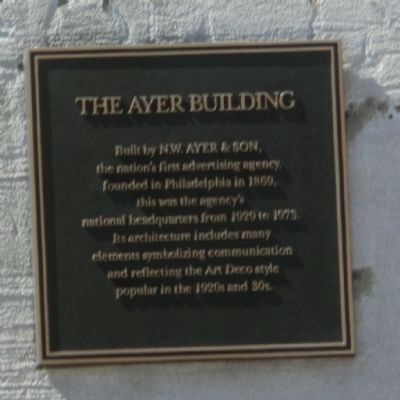The Ayer Building Marker image. Click for full size.