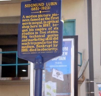 Siegmund Lubin Marker. Click for full size. Siegmund Lubin Marker image. Click for full size.