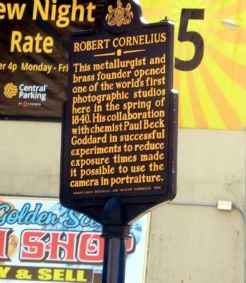 Robert Cornelius Marker. Click for full size. Robert Cornelius Marker image. Click for full size.