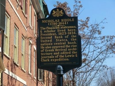 Nicholas Biddle Marker image. Click for full size.
