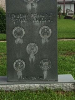 Newberry Community Veterans Memorial. Click for full size. Newberry Community Veterans Memorial image. Click for full size.