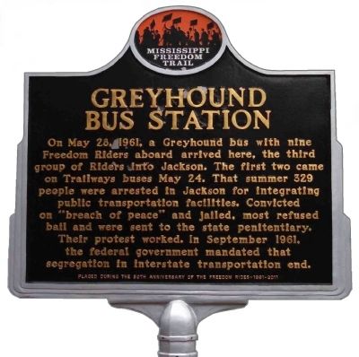 Greyhound Bus Station Marker image. Click for full size.