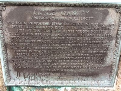Annie Oakley Marker. Click for full size. Annie Oakley Marker image. Click for full size.