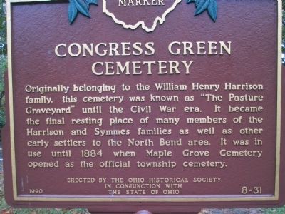 Congress Green Cemetery Marker image. Click for full size.