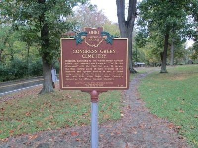 Congress Green Cemetery Marker image. Click for full size.