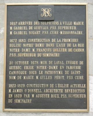History of Basilique Notre Dame de Montral Marker image. Click for full size.
