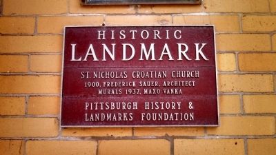 St. Nicholas Croatian Church Marker. Click for full size. St. Nicholas Croatian Church Marker image. Click for full size.