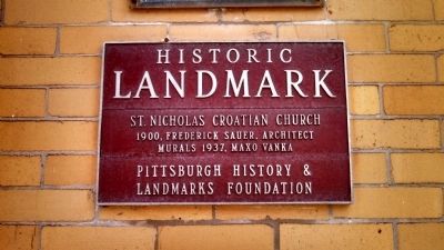 St. Nicholas Croatian Church Marker image. Click for full size.