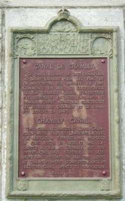 Chambly Canal Marker image. Click for full size.