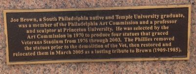 Veterans Stadium Sculptures Marker. Click for full size. Veterans Stadium Sculptures Marker image. Click for full size.