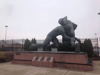Veterans Stadium Sculpture - Tackle (1974). Click for full size. Veterans Stadium Sculpture - Tackle (1974) image. Click for full size.