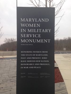 Maryland Women in Military Service Monument Marker image. Click for full size.
