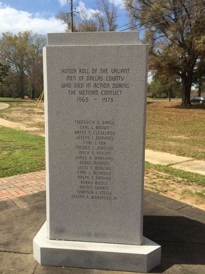 Dallas County Vietnam Memorial (Rear) image. Click for full size.