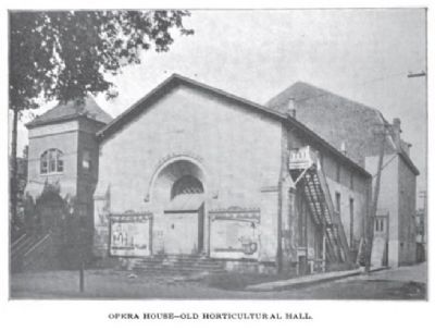 Horticultural Hall c. 1899 image. Click for full size.