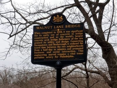 Walnut Lane Bridge Marker image. Click for full size.