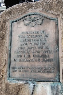 Hooversville Veterans Memorial Marker. Click for full size. Hooversville Veterans Memorial Marker image. Click for full size.