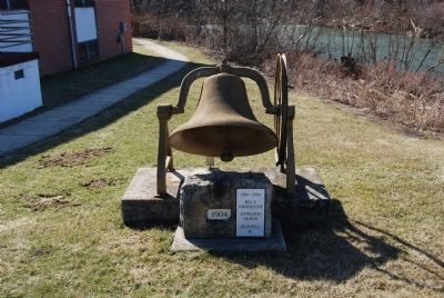 Livingston Church Bell and Cornerstone image. Click for full size.
