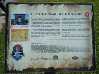 Chantier Naval de le-aux-Noix Marker image. Click for full size.