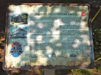 Blockhaus de la Rivi�re-Lacolle Marker image. Click for full size.