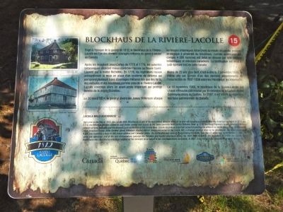 Blockhaus de la Rivire-Lacolle Marker image. Click for full size.