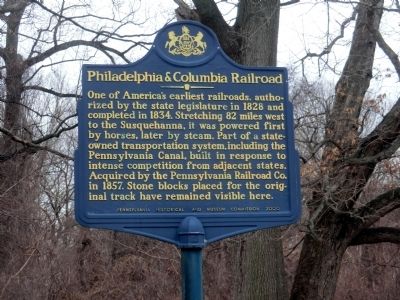 Philadelphia & Columbia Railroad Marker image. Click for full size.