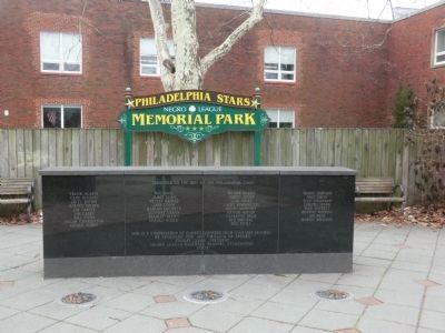 Philadelphia Stars Negro Leage Memorial Park image. Click for full size.