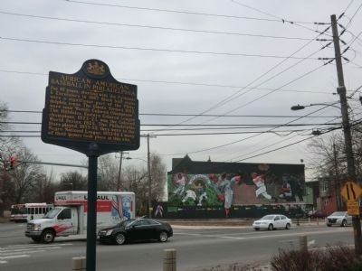 African American Baseball in Philadelphia Marker-Mural across the street image. Click for full size.