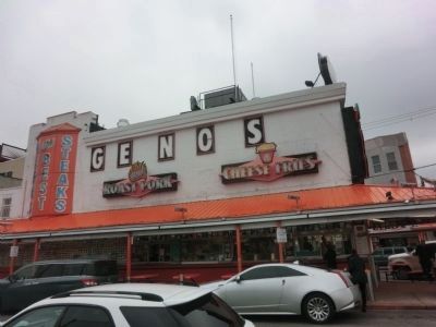 Geno's Steaks-distant photo image. Click for full size.