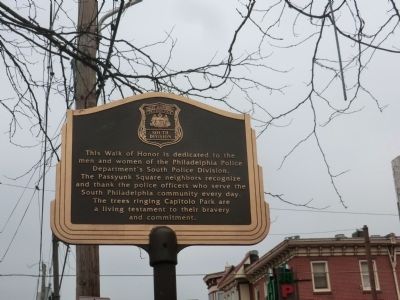 Police Department Philadelphia Marker image. Click for full size.