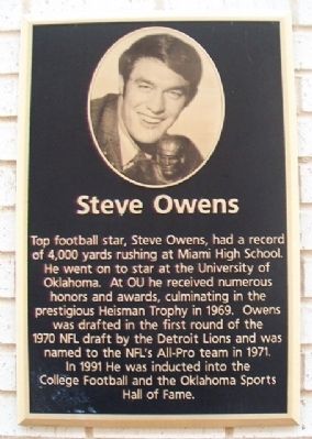 Steve Owens Marker image. Click for full size.