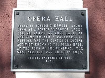 Opera Hall Marker image. Click for full size.