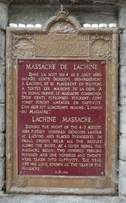 Lachine Massacre Marker image. Click for full size.