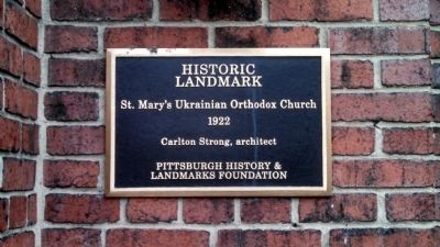 St. Mary's Ukrainian Orthodox Church Marker. Click for full size. St. Mary's Ukrainian Orthodox Church Marker image. Click for full size.