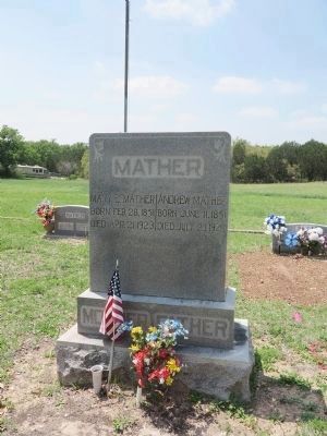 Marker for Samuel Mather's Son, Andy Mather image. Click for full size.