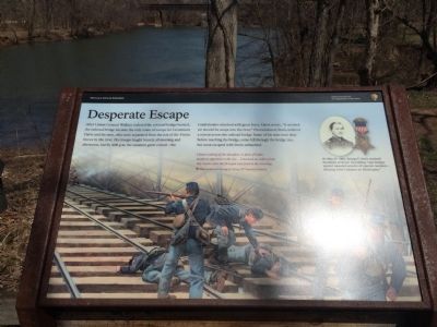 Desperate Escape Marker and Monocacy River Overlook image. Click for full size.