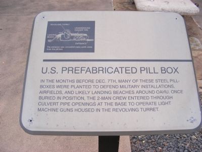 U.S. Prefabricated Pill Box Marker image. Click for full size.