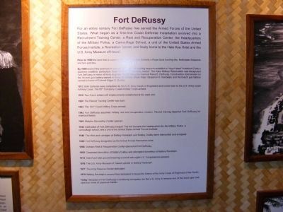 Fort DeRussy-History-picture in the museum. Click for full size. Fort DeRussy-History-picture in the museum image. Click for full size.