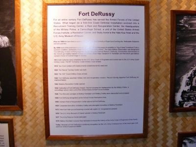 Fort DeRussy-History-picture in the museum image. Click for full size.